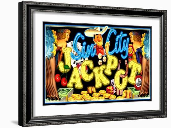 Sin City Jackpot-Kate Ward Thacker-Framed Giclee Print