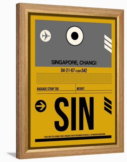 SIN Singapore Luggage Tag I-NaxArt-Framed Stretched Canvas