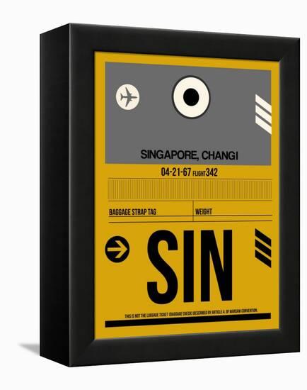 SIN Singapore Luggage Tag I-NaxArt-Framed Stretched Canvas