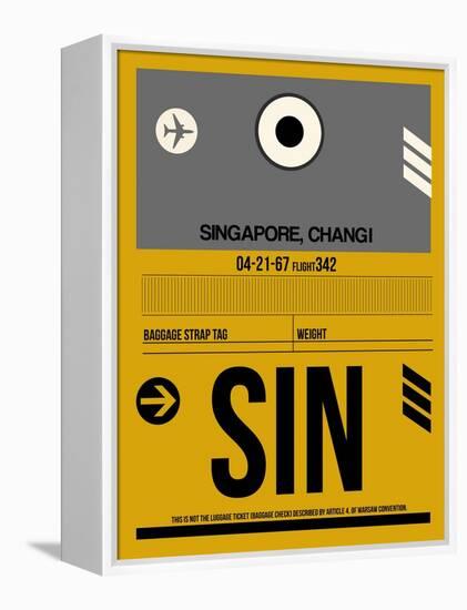 SIN Singapore Luggage Tag I-NaxArt-Framed Stretched Canvas