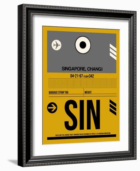 SIN Singapore Luggage Tag I-NaxArt-Framed Art Print