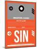 SIN Singapore Luggage Tag II-NaxArt-Mounted Art Print