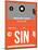 SIN Singapore Luggage Tag II-NaxArt-Mounted Art Print