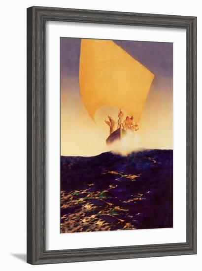 Sinbad and His Seven Brothers-Maxfield Parrish-Framed Art Print