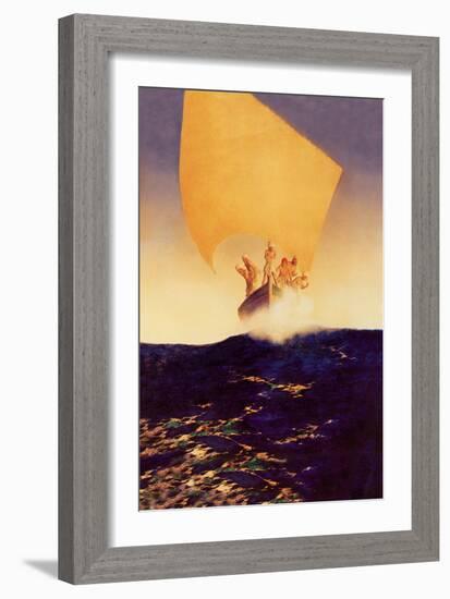 Sinbad and His Seven Brothers-Maxfield Parrish-Framed Art Print