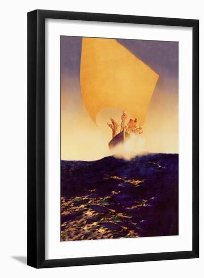 Sinbad and His Seven Brothers-Maxfield Parrish-Framed Art Print