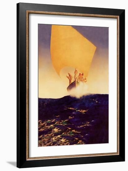 Sinbad and His Seven Brothers-Maxfield Parrish-Framed Art Print