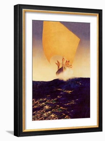 Sinbad and His Seven Brothers-Maxfield Parrish-Framed Art Print