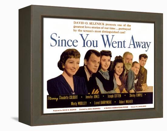 Since You Went Away, Claudette Colbert, Joseph Cotten, Jennifer Jones, and Shirley Temple, 1944-null-Framed Stretched Canvas