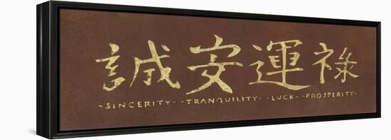 Sincerity Tranquility Luck Prosperity-Kristin Emery-Framed Stretched Canvas