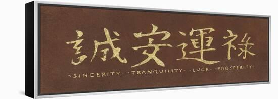 Sincerity Tranquility Luck Prosperity-Kristin Emery-Framed Stretched Canvas