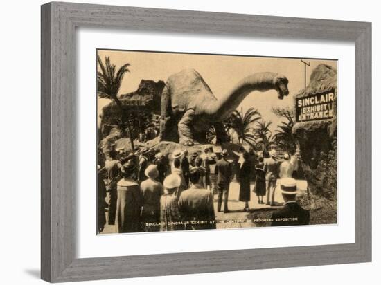 Sinclair Dinosaur Exhibit, Chicago World's Fair-null-Framed Art Print