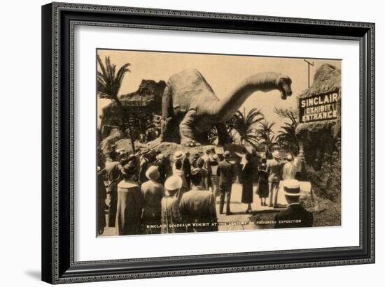Sinclair Dinosaur Exhibit, Chicago World's Fair-null-Framed Art Print