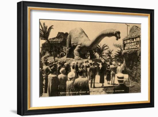 Sinclair Dinosaur Exhibit, Chicago World's Fair-null-Framed Art Print