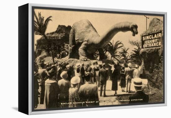 Sinclair Dinosaur Exhibit, Chicago World's Fair-null-Framed Stretched Canvas