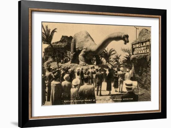 Sinclair Dinosaur Exhibit, Chicago World's Fair-null-Framed Premium Giclee Print