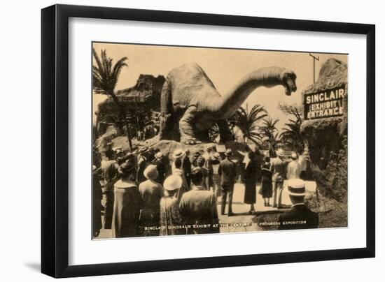 Sinclair Dinosaur Exhibit, Chicago World's Fair-null-Framed Premium Giclee Print