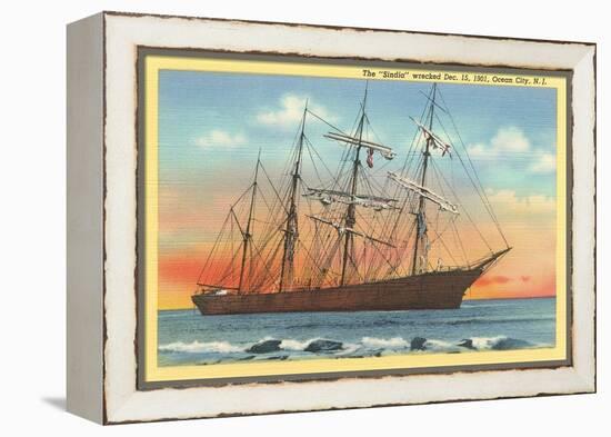 Sindia, Full-Rigged Clipper, Ocean City, New Jersey-null-Framed Stretched Canvas