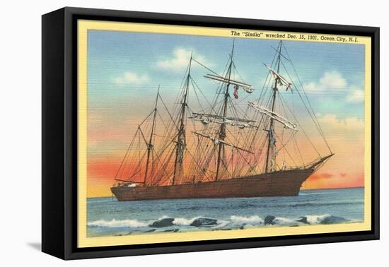 Sindia, Full-Rigged Clipper, Ocean City, New Jersey-null-Framed Stretched Canvas