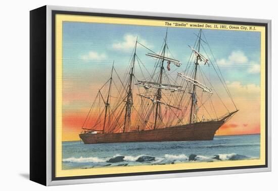 Sindia, Full-Rigged Clipper, Ocean City, New Jersey-null-Framed Stretched Canvas