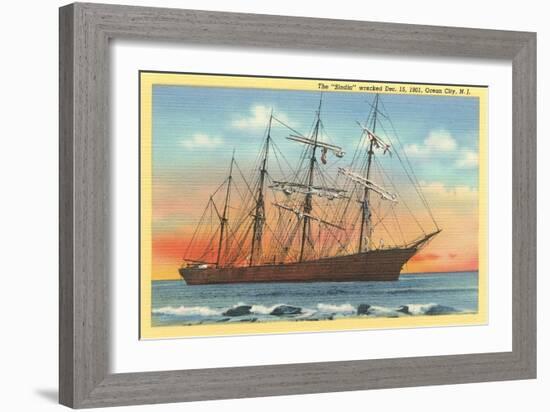 Sindia, Full-Rigged Clipper, Ocean City, New Jersey-null-Framed Art Print