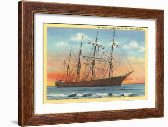 Sindia, Full-Rigged Clipper, Ocean City, New Jersey-null-Framed Art Print