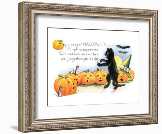 Sing a Song of Halloween-null-Framed Premium Giclee Print