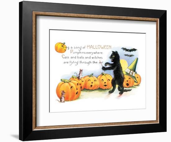 Sing a Song of Halloween-null-Framed Premium Giclee Print