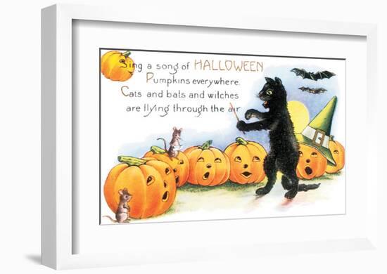 Sing a Song of Halloween-null-Framed Art Print