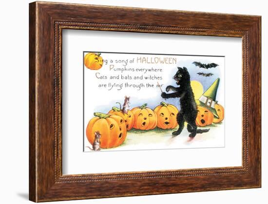 Sing a Song of Halloween-null-Framed Art Print