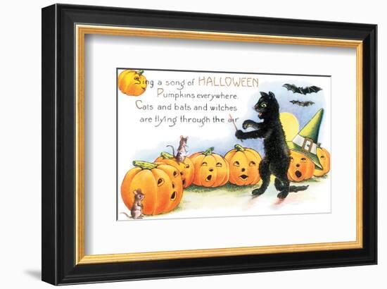 Sing a Song of Halloween-null-Framed Art Print