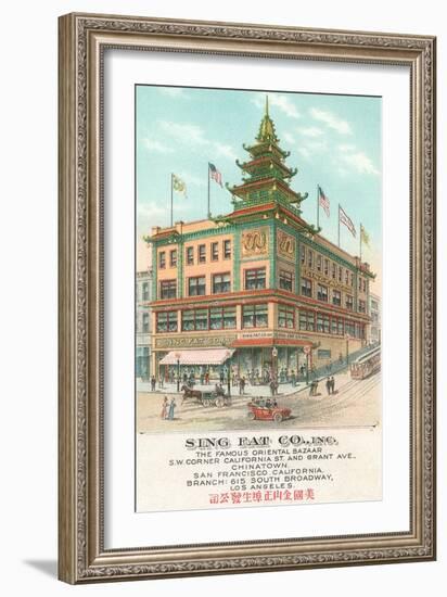 Sing Fat Company, Chinatown, San Francisco, California-null-Framed Art Print