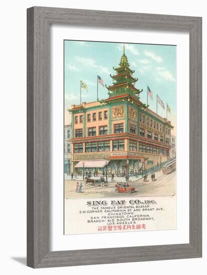 Sing Fat Company, Chinatown, San Francisco, California-null-Framed Art Print