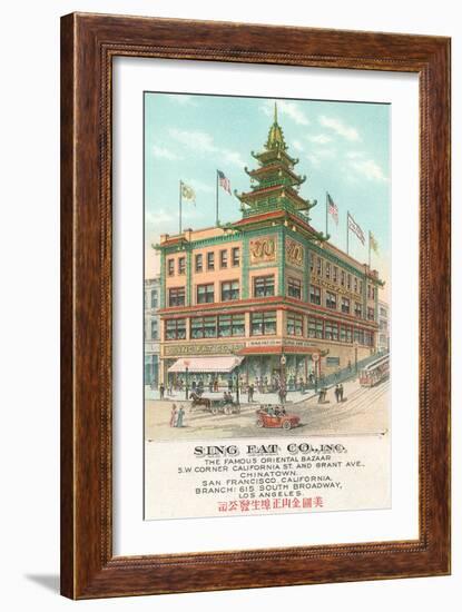 Sing Fat Company, Chinatown, San Francisco, California-null-Framed Art Print