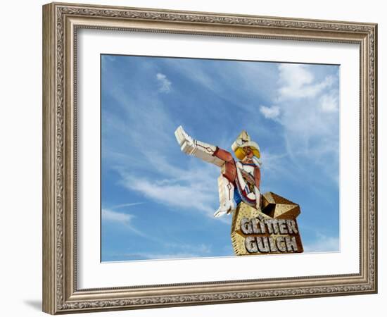 Singage in USA Glitter Gulch-Salvatore Elia-Framed Photographic Print