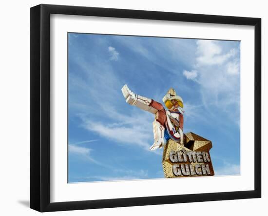 Singage in USA Glitter Gulch-Salvatore Elia-Framed Photographic Print