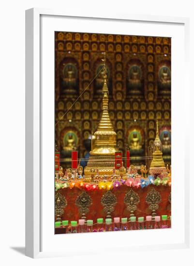 Singapore, Chinatown, Buddha Tooth Relic Temple, Temple Statues-Walter Bibikow-Framed Photographic Print