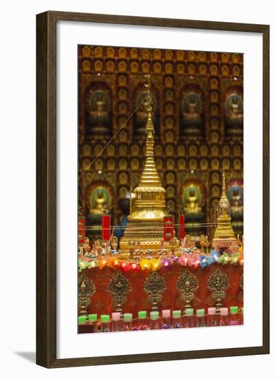 Singapore, Chinatown, Buddha Tooth Relic Temple, Temple Statues-Walter Bibikow-Framed Photographic Print