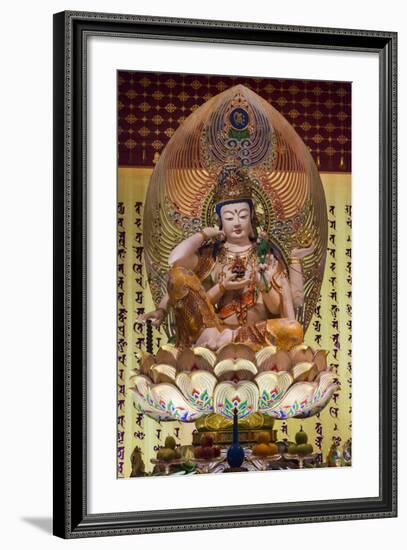 Singapore, Chinatown, Buddha Tooth Relic Temple, Temple Statues-Walter Bibikow-Framed Photographic Print