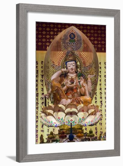 Singapore, Chinatown, Buddha Tooth Relic Temple, Temple Statues-Walter Bibikow-Framed Photographic Print