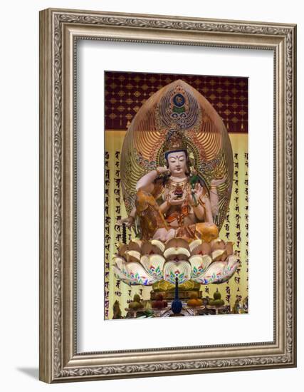 Singapore, Chinatown, Buddha Tooth Relic Temple, Temple Statues-Walter Bibikow-Framed Photographic Print