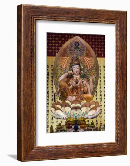 Singapore, Chinatown, Buddha Tooth Relic Temple, Temple Statues-Walter Bibikow-Framed Photographic Print