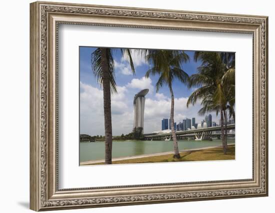 Singapore, City Seen from the Waterfront-Walter Bibikow-Framed Photographic Print