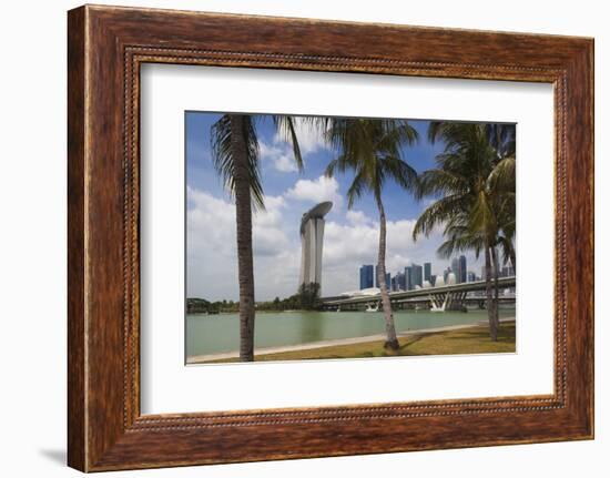 Singapore, City Seen from the Waterfront-Walter Bibikow-Framed Photographic Print