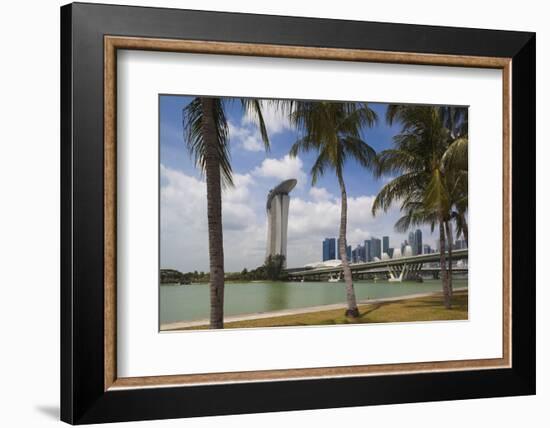 Singapore, City Seen from the Waterfront-Walter Bibikow-Framed Photographic Print