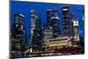 Singapore City Skyline at Dawn with Fullerton Hotel in Front-Harry Marx-Mounted Photographic Print