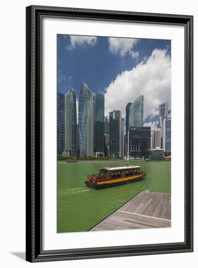 Singapore, City Skyline by the Marina Reservoir-Walter Bibikow-Framed Photographic Print