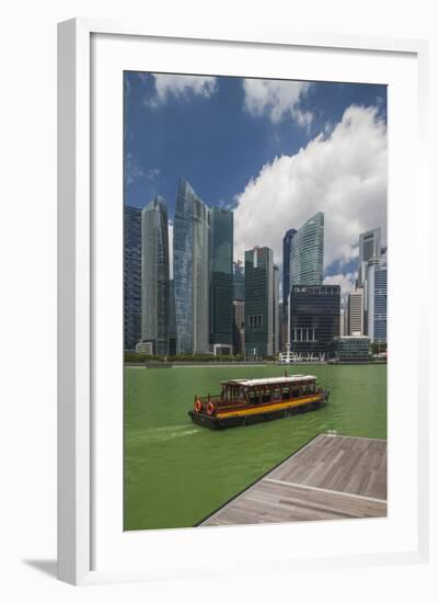 Singapore, City Skyline by the Marina Reservoir-Walter Bibikow-Framed Photographic Print