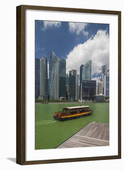 Singapore, City Skyline by the Marina Reservoir-Walter Bibikow-Framed Photographic Print