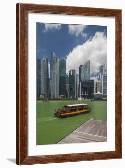 Singapore, City Skyline by the Marina Reservoir-Walter Bibikow-Framed Photographic Print